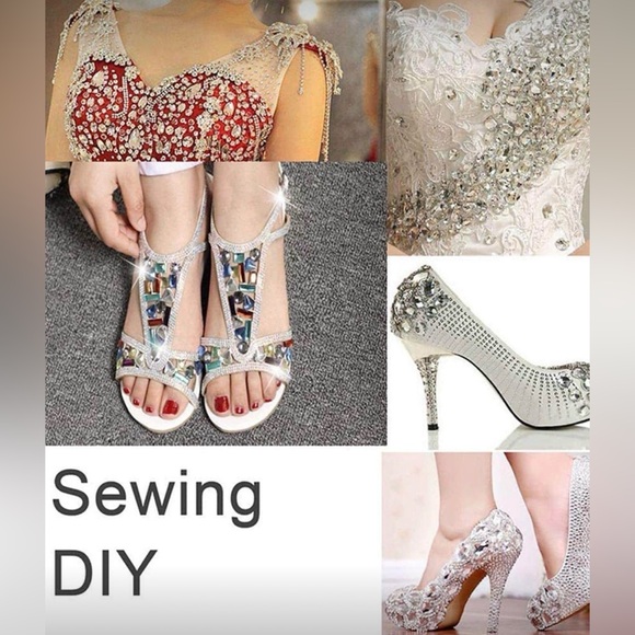 Decorative Clear Rhinestones in Gold | DIY & Sewing | New | 130 Pieces - Picture 6 of 7